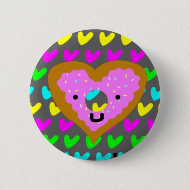 Doughnut Heart Pin (Front)