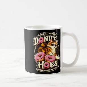Doughnut Holes Fan Club Funny Cat Food Humour Cat Coffee Mug