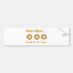 Doughnut Humour Bumper Sticker