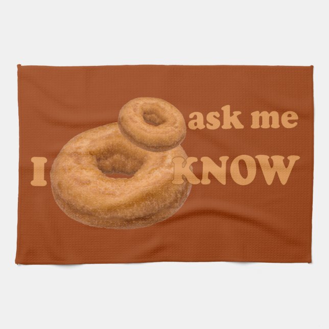 Doughnut Humour custom hand towel (Horizontal)