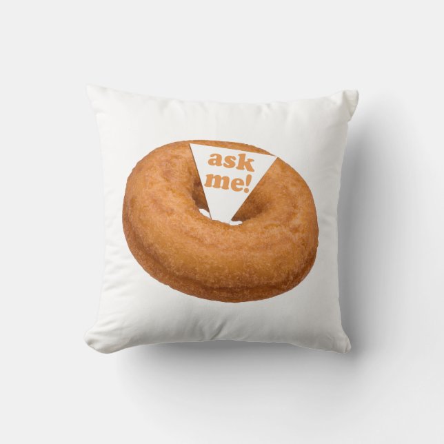 Doughnut Humour custom throw pillow (Front)