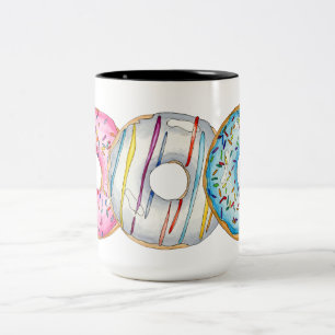 Doughnut Influencer Coffee Mug Watercolor Illustra