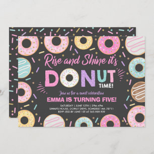 Doughnut Invitation Rise And Shine It's Doughnut T