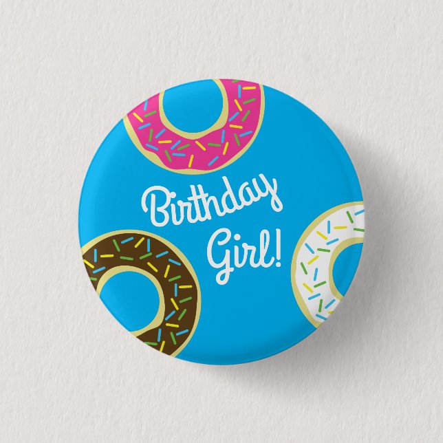 Doughnut Kids Birthday Party 3 Cm Round Badge (Front)