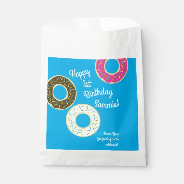 Doughnut Kid's Birthday Party Cute Favour Bags (Front)