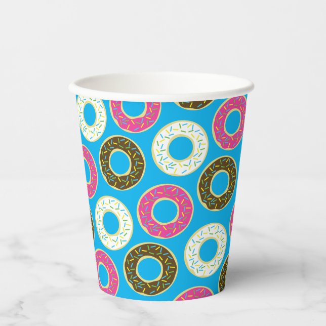 Doughnut Kid's Birthday Party Cute Paper Cups (Front)