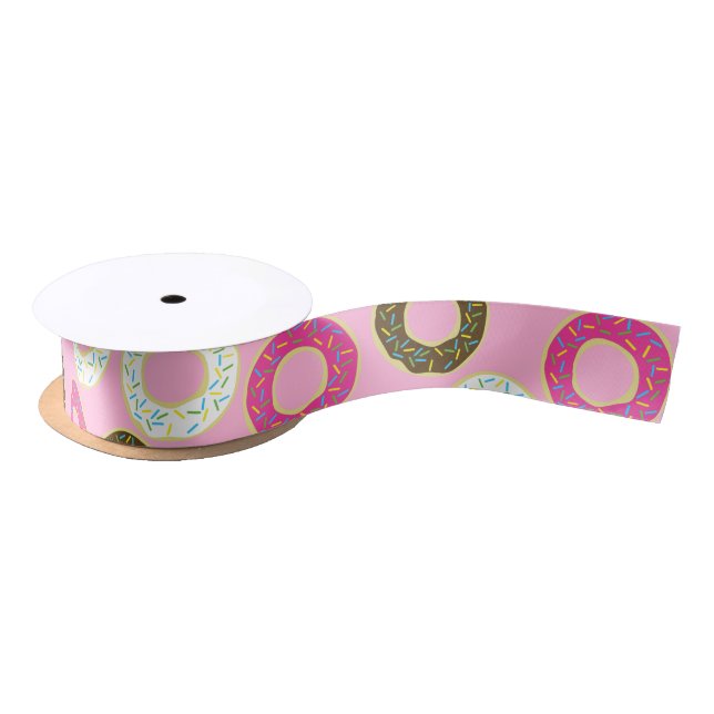 Doughnut Kid's Birthday Party Cute Satin Ribbon (Spool)