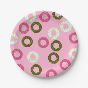 Doughnut Kids Birthday Party Paper Plate
