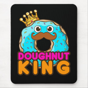 Doughnut King Donut Lover Men Mouse Mat