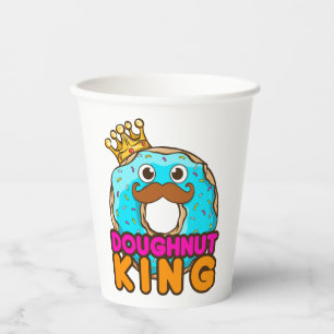 Doughnut King Doughnut Lover Men Boys Paper Cups