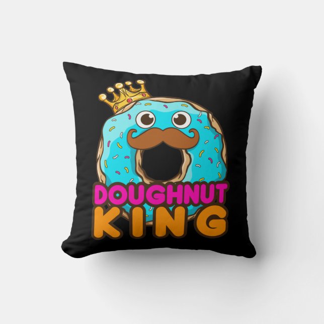Doughnut King Doughnut Lover Men Cushion (Front)