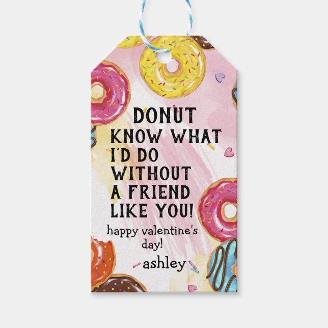 Doughnut Know Valentine Gift Tags (Front)