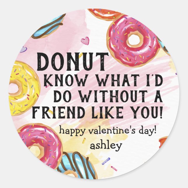 Doughnut Know Valentine Sticker (Front)
