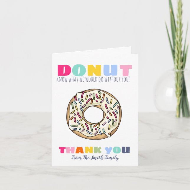 doughnut know what to do teacher gift CARD HOLDER (Front)