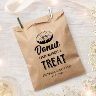 Doughnut Leave Without A Treat Wedding Favour Ba Bags