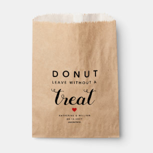 Doughnut Leave Without a Treat Wedding Snack Favour Bags