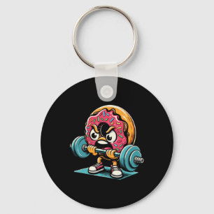 Doughnut Lifting Weights Funny Gym Workout Weightl Key Ring