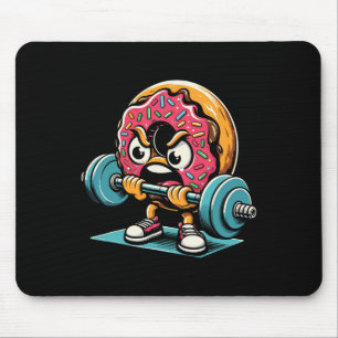 Doughnut Lifting Weights Funny Gym Workout Weightl Mouse Mat