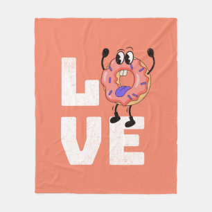 Doughnut love fleece blanket