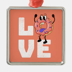Doughnut love metal tree decoration