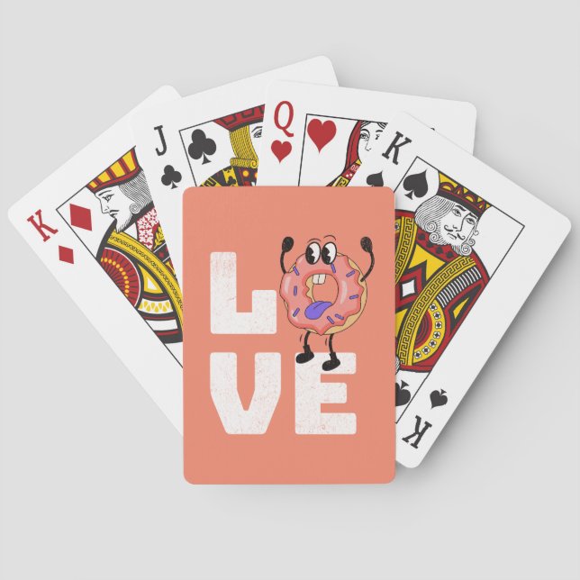 Doughnut love playing cards (Back)