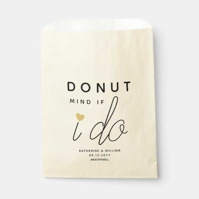 Doughnut Mind If I Do Custom Wedding Snack Favour Bags (Front)