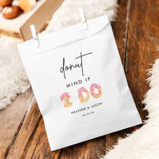 Doughnut Mind If I Do Doughnut Bar Wedding Favour Bags (Creator Uploaded)