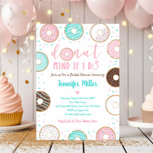 Doughnut Mind If I Do Doughnut Bridal Shower Invitation