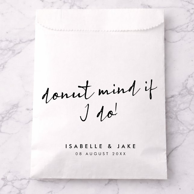 Doughnut mind if I do | Minimalist Script Wedding Favour Bags (Creator Uploaded)