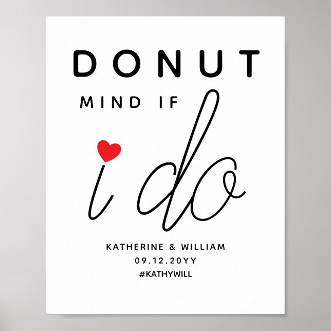 Doughnut Mind if I Do Sign for Wedding Snacks (Front)