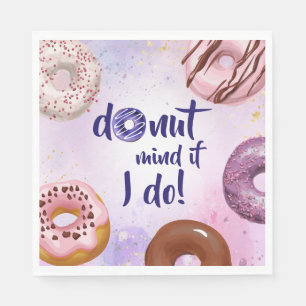 Doughnut Mind If I Do Watercolor Napkin