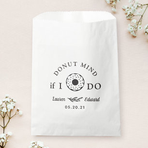 Doughnut Mind If I Do Wedding Bridal Shower Doughn Favour Bags
