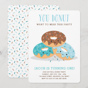 Doughnut Miss This Fun Birthday party invitation B