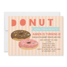 Doughnut miss this party - Doughnuts Party Invitat