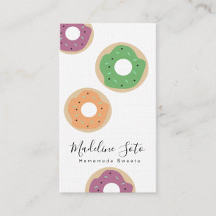 Doughnut Mix Sweets Baking Cake Decorator Business Card