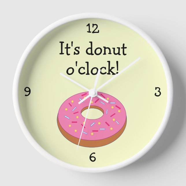 Doughnut O'Clock funny food graphic Clock (Front)