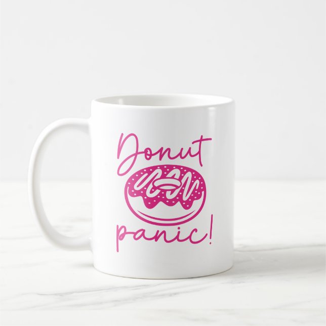 Doughnut Panic Coffee Mug (Left)