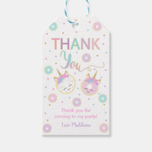 Doughnut Party Favour Tags - Unicorn and Doughnuts