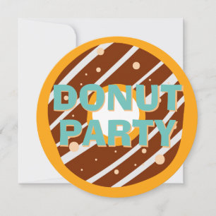Doughnut Party Gender Neutral Any Age Kids Birthda Invitation