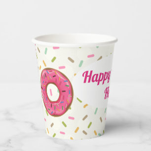 Doughnut Party Personalised Paper Cups