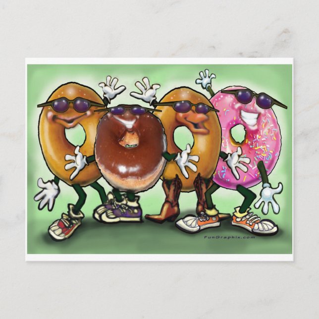 Doughnut Party Postcard (Front)