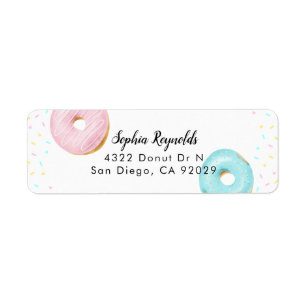 Doughnut Party Return Address