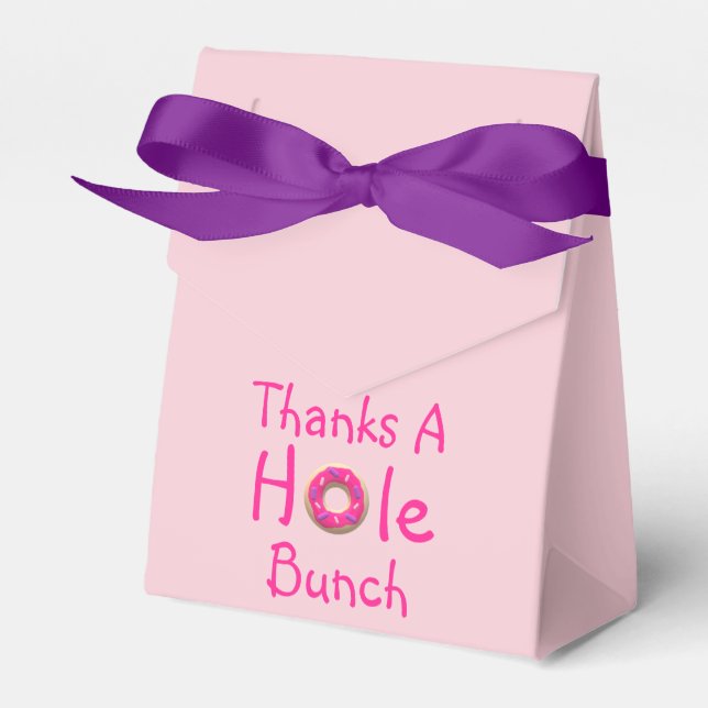 Doughnut Party Thank You Favour Bag Box (Front Side)