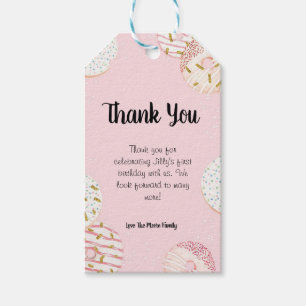 Doughnut Party Thank You Tags