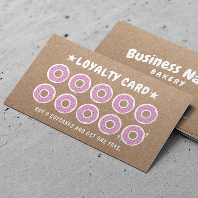 Doughnut Pastry Bakery Kraft Loyalty Reward (Creator Uploaded)