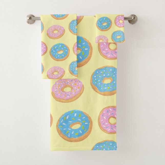 Doughnut Pattern Bath Towel Set (Insitu)