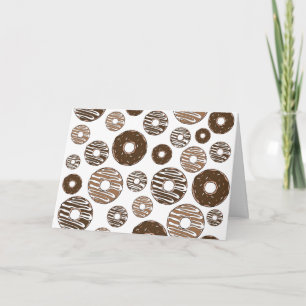 Doughnut Pattern, Chocolate Doughnuts, Caramel Dou Card