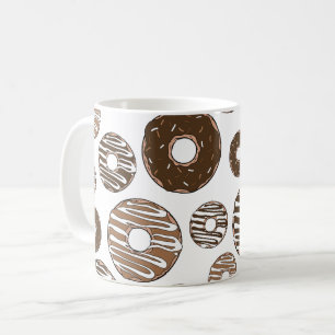 Doughnut Pattern, Chocolate Doughnuts, Caramel Dou Coffee Mug