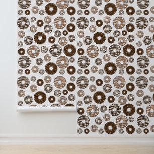 Doughnut Pattern, Chocolate Doughnuts, Caramel Dou Wallpaper