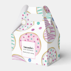 Doughnut Pattern Cute Colourful Birthday Favour Box